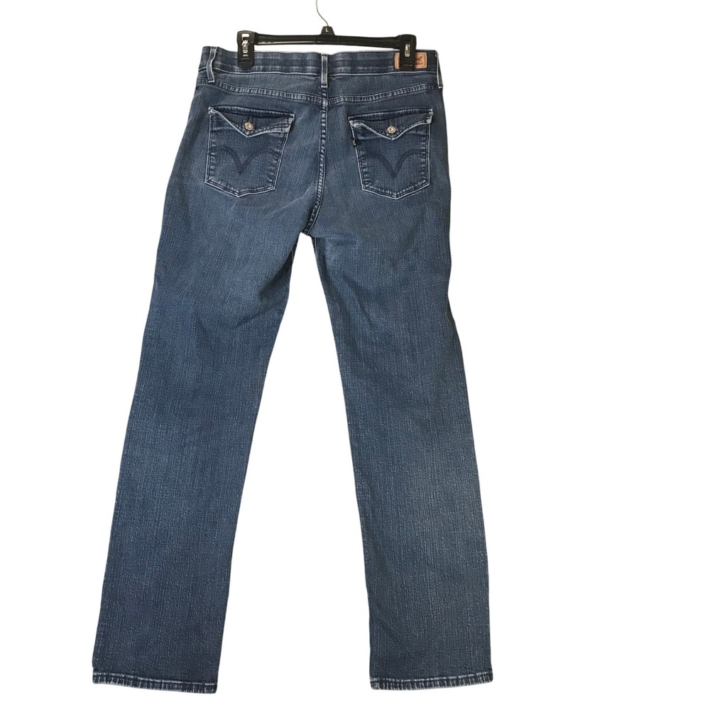 Levis Jeans Womens 14M Blue 525 Straight Leg Perfect Waist Flap Pocket Denim - Picture 10 of 12